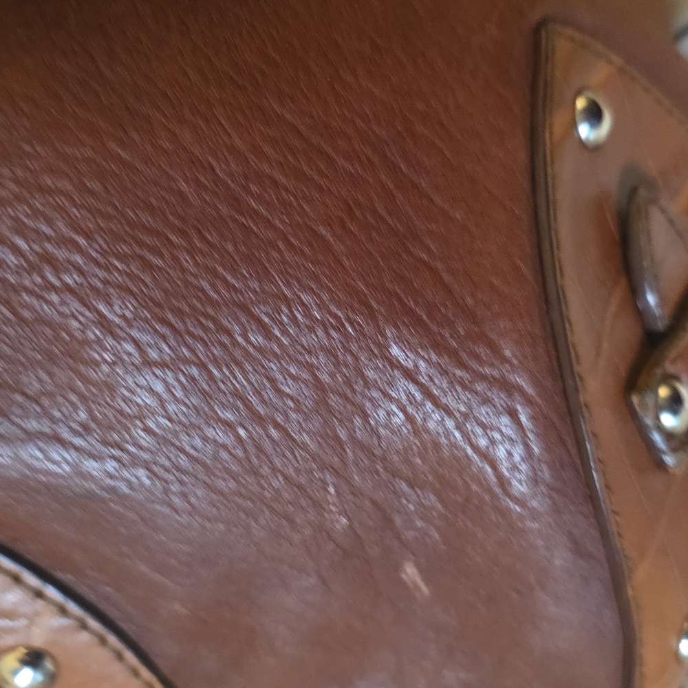 FURLA ITALIAN Brown Leather LUX Shoulder Bag Reposh - Picture 5 of 13